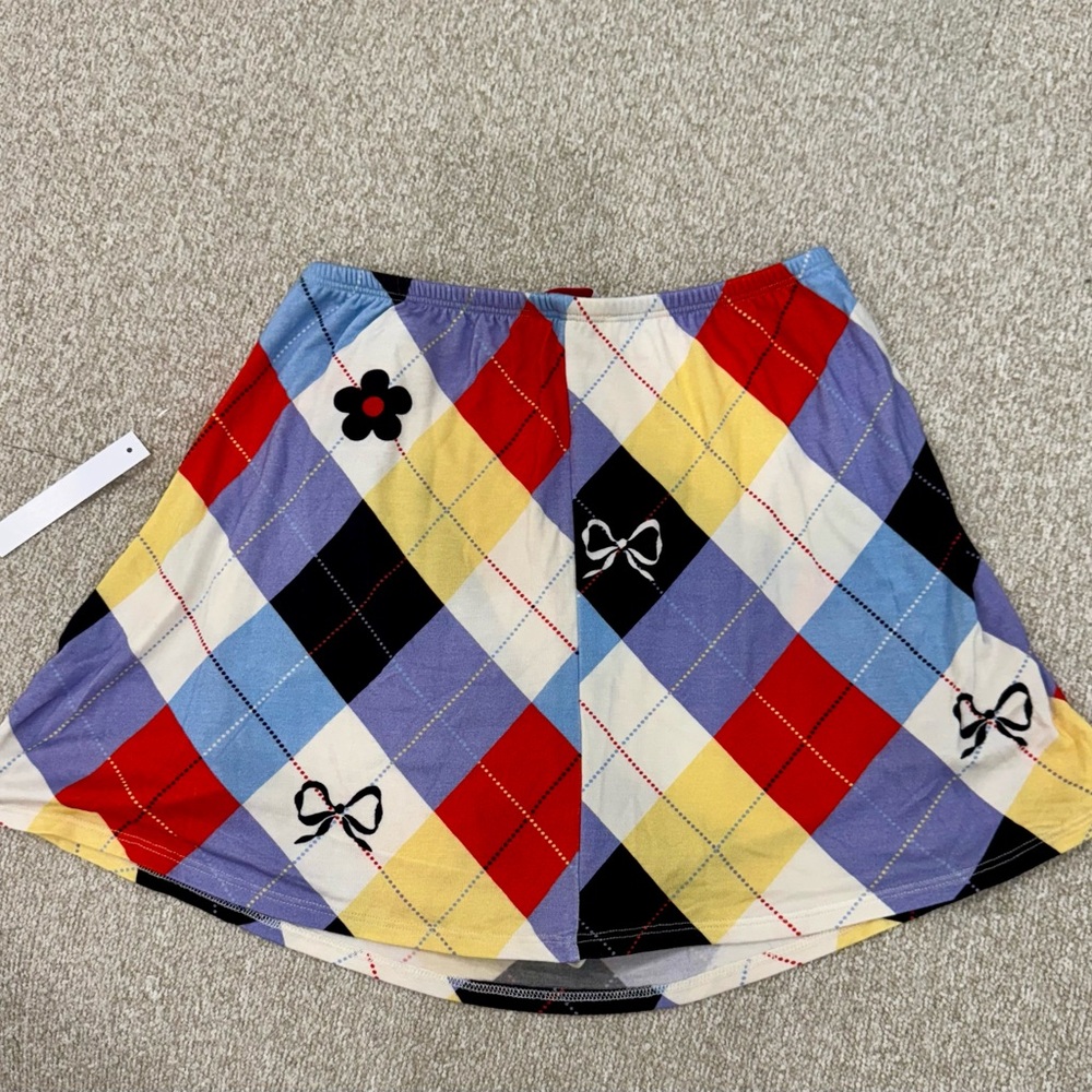 NWT LISA SAYS GAH CIRQUE ARGYLE DARCY SKORT - Picture 6 of 8